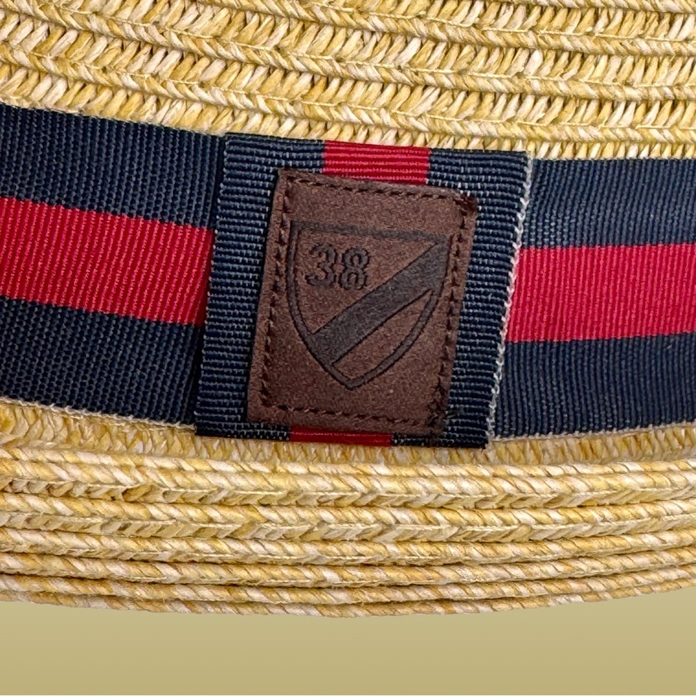 Cremieux Fedora with Blue/Red “38” Band Resortwear Casual Vacation Golf - Picture 4 of 9